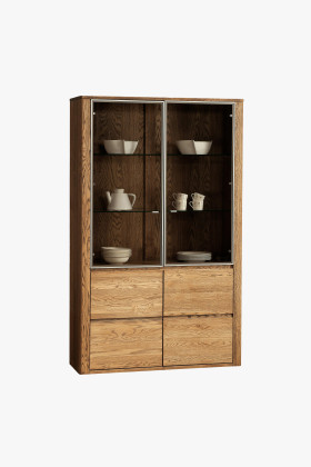 Dvoj-dverová vitrína z dubu, Nice 12 dub orech